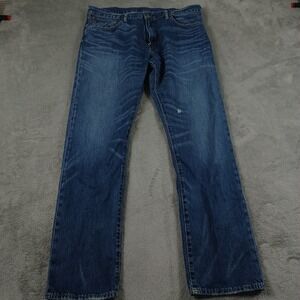 Polo Ralph Lauren Jeans Mens 36x32 Blue Denim Hampton Straight Preppy Modern
